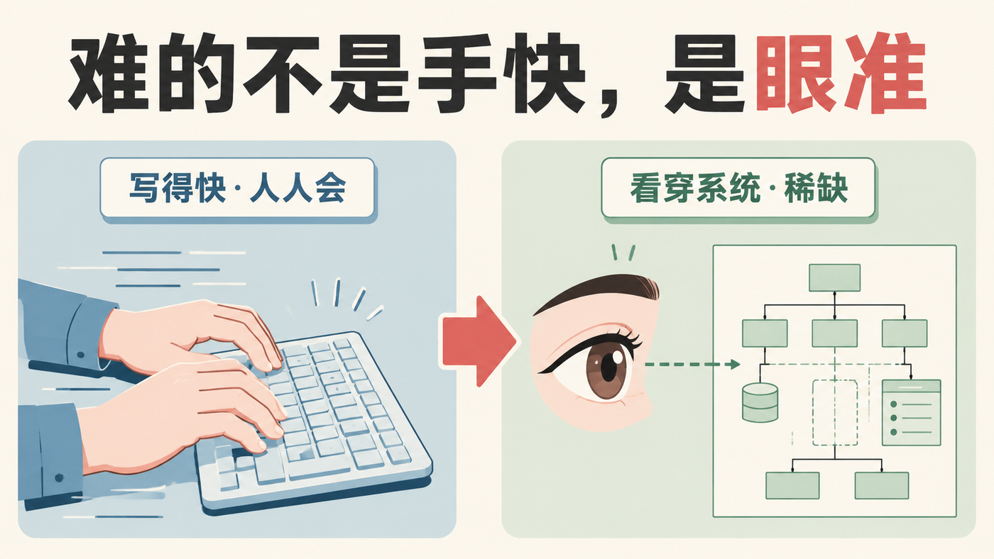 难的不是手快，是眼准