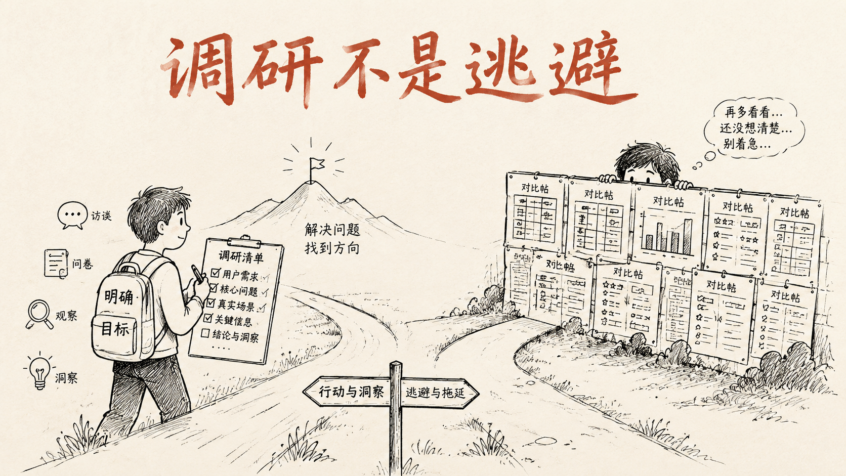 调研是为了开工,逃避才会越比越久