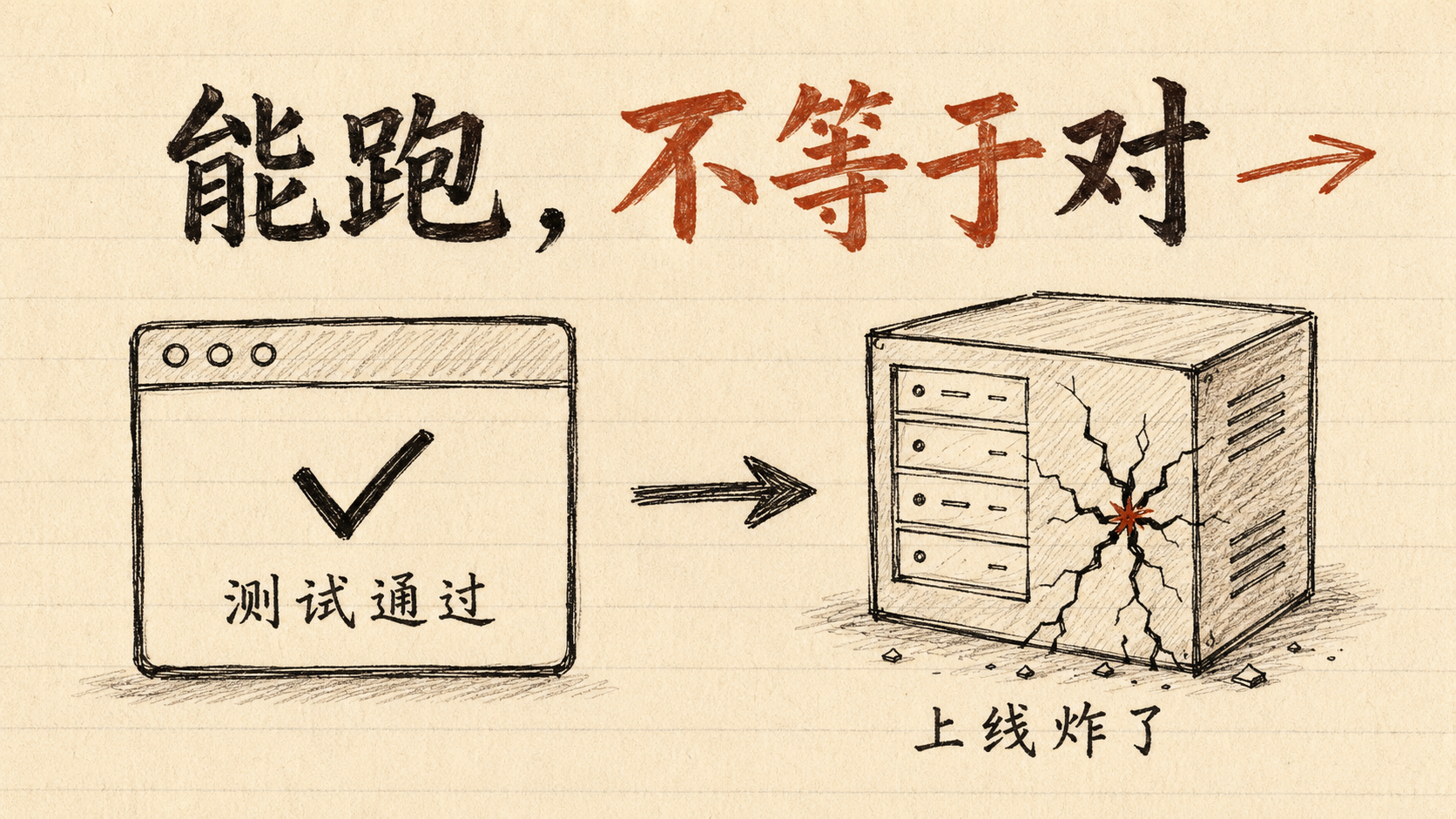 能跑,不等于对