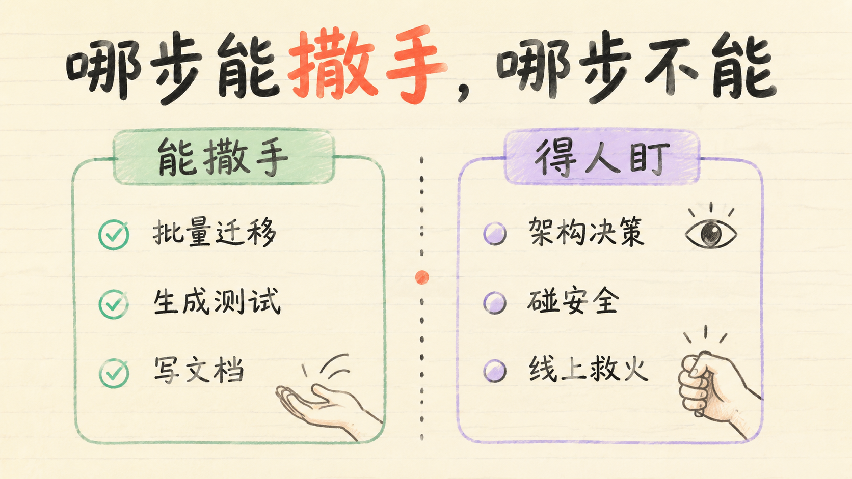哪步能撒手，哪步不能