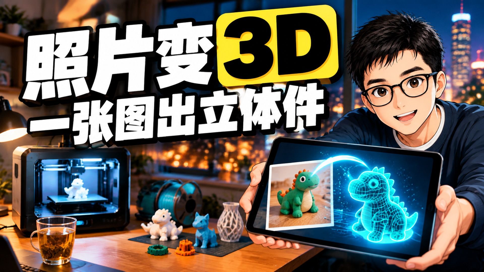 腾讯开源图生3D模型，一张照片变成能转的立体件