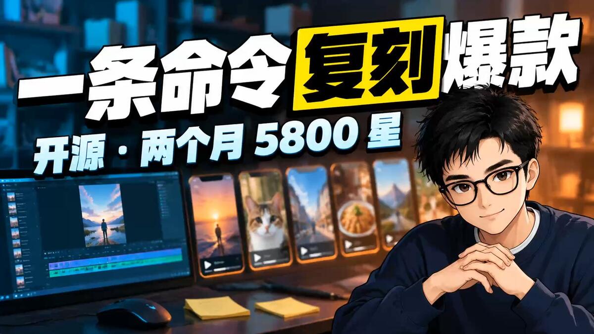 一条命令复刻爆款视频，官方演示一条只花一美元