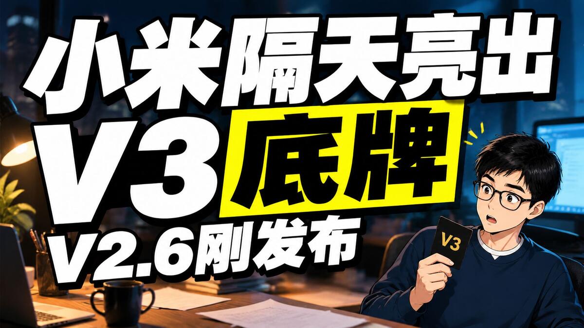 小米大模型刚发V2.6 隔天就亮出V3底牌