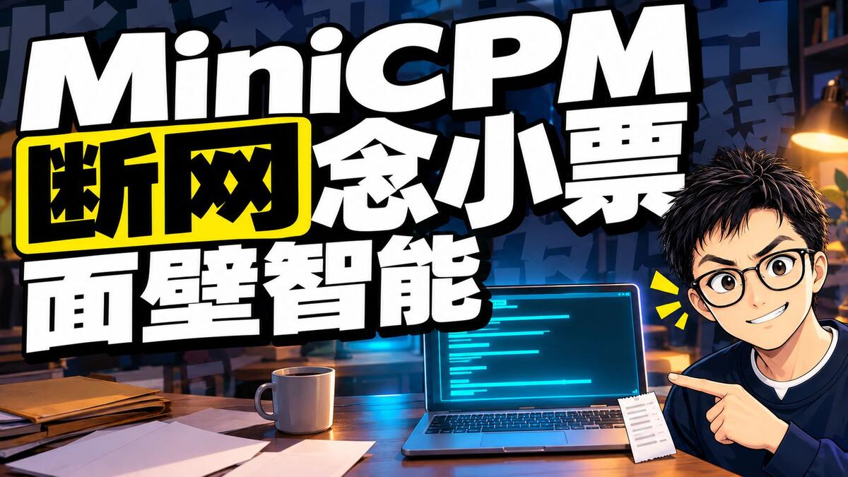 面壁智能AI断网实测，MiniCPM-V 4.7念小票11行全对