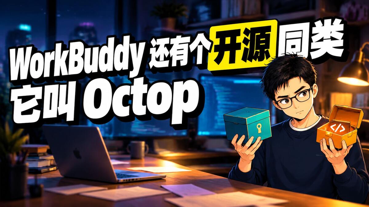 腾讯AI助手WorkBuddy之外，为什么还开源一个Octop