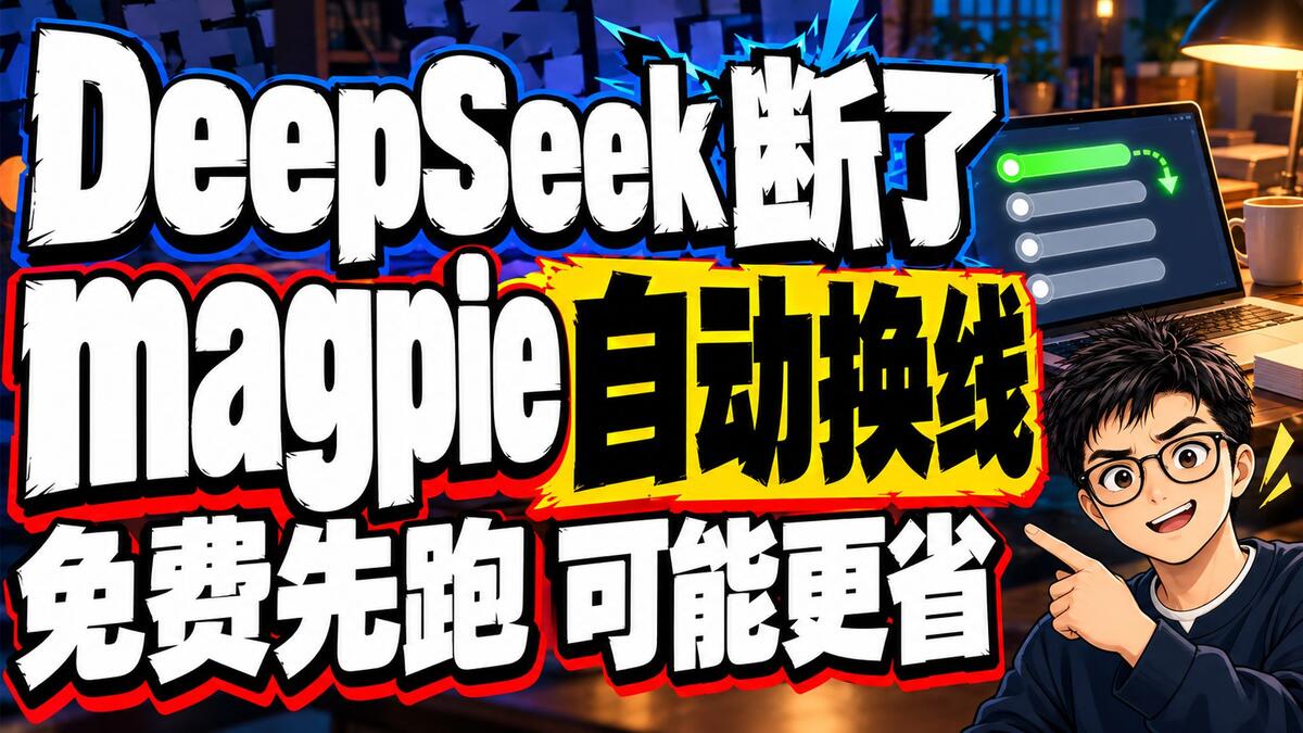 magpie 让 DeepSeek 断了自动换线：免费先跑，可能更省